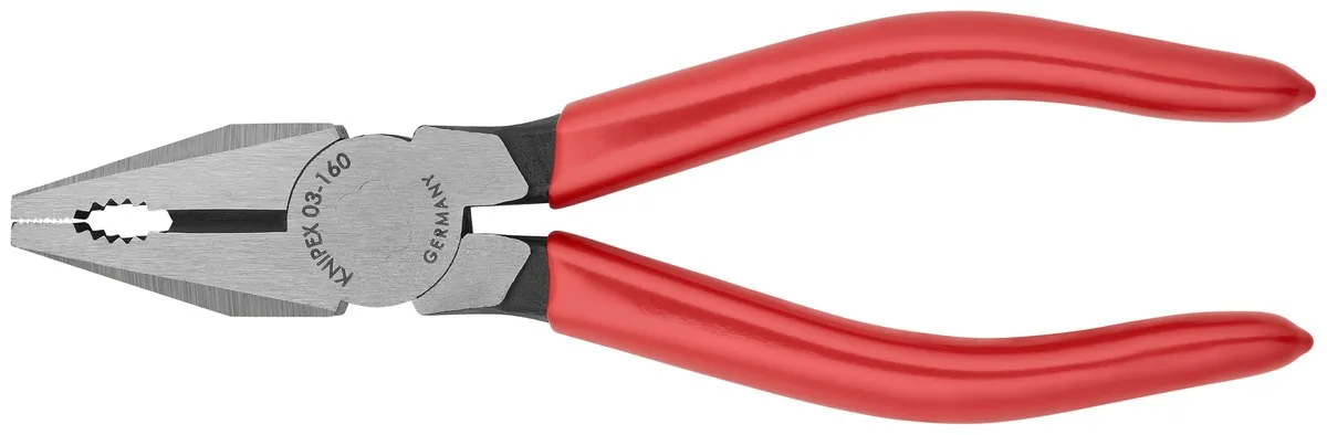 KNIPEX 03 01 160 Combination Pliers 160 mm black atramentized with plastic coating polished thumbnail 4