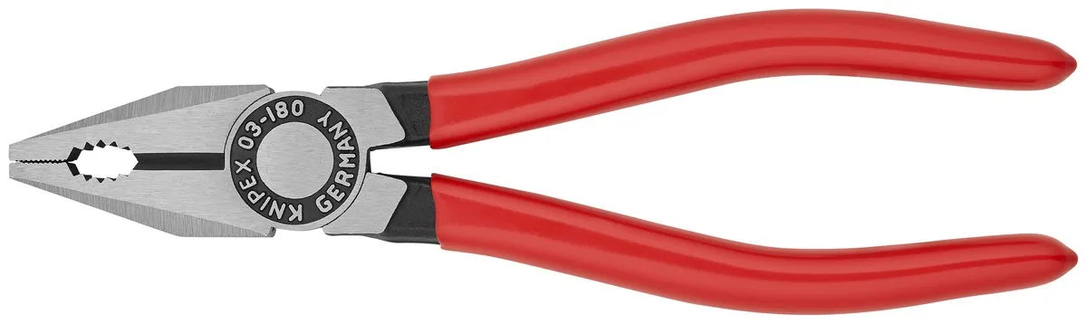 KNIPEX 03 01 180 EAN Combination Pliers 180 mm black atramentized with plastic coating polished thumbnail 4