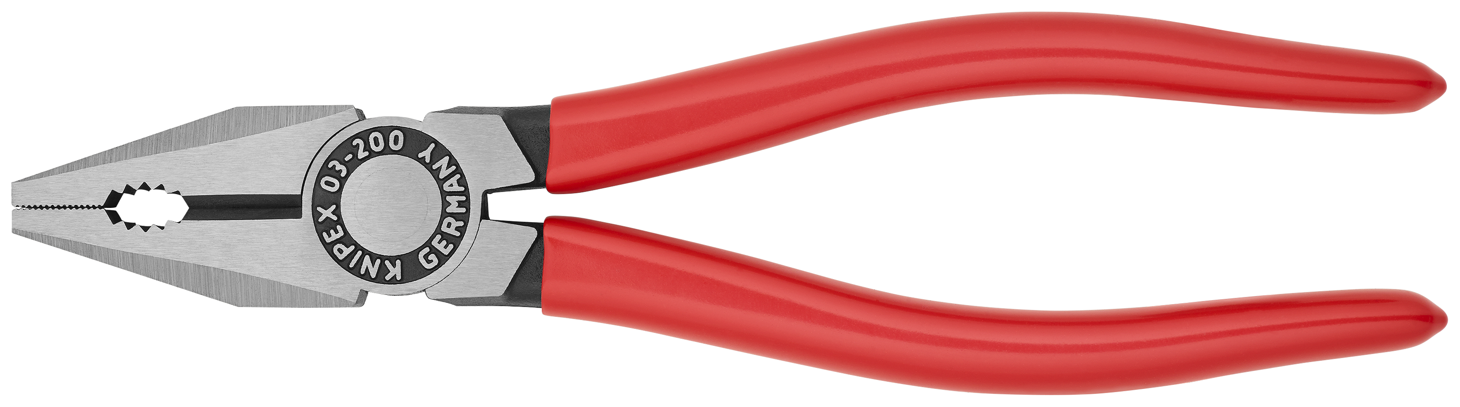 KNIPEX 03 01 200 EAN Combination Pliers 200 mm black atramentized with plastic coating polished thumbnail 3