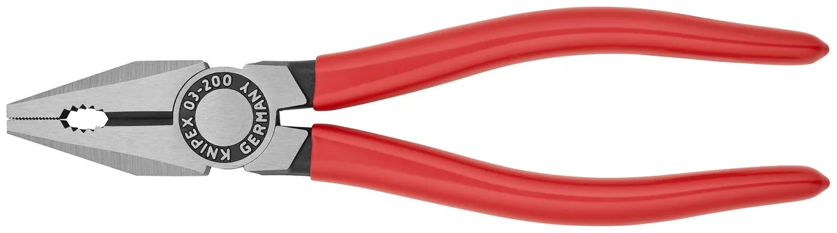 KNIPEX 03 01 200 Combination Pliers 200 mm black atramentized with plastic coating polished thumbnail 4