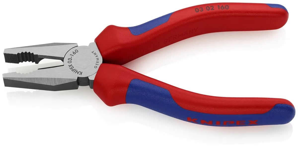 KNIPEX 03 02 160 SB Combination Pliers 160 mm black atramentized with comfort handles polished thumbnail 3