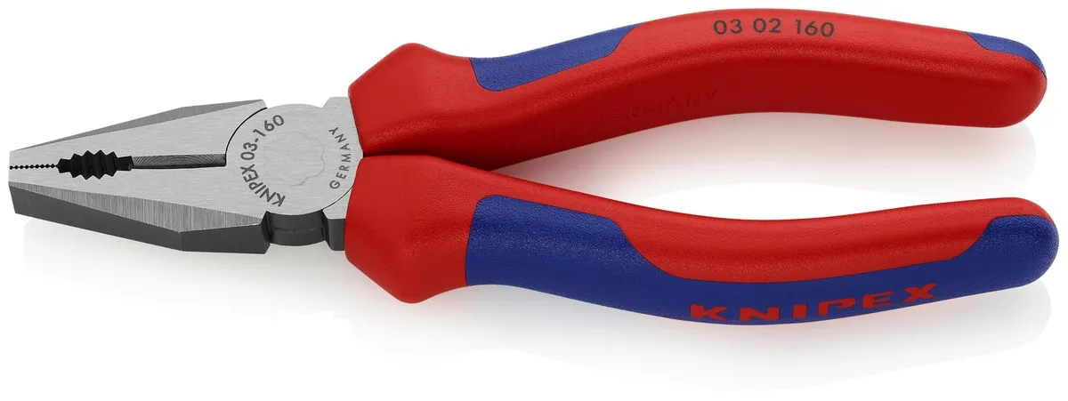 KNIPEX 03 02 160 Combination Pliers 160 mm black atramentized with comfort handles polished thumbnail 2