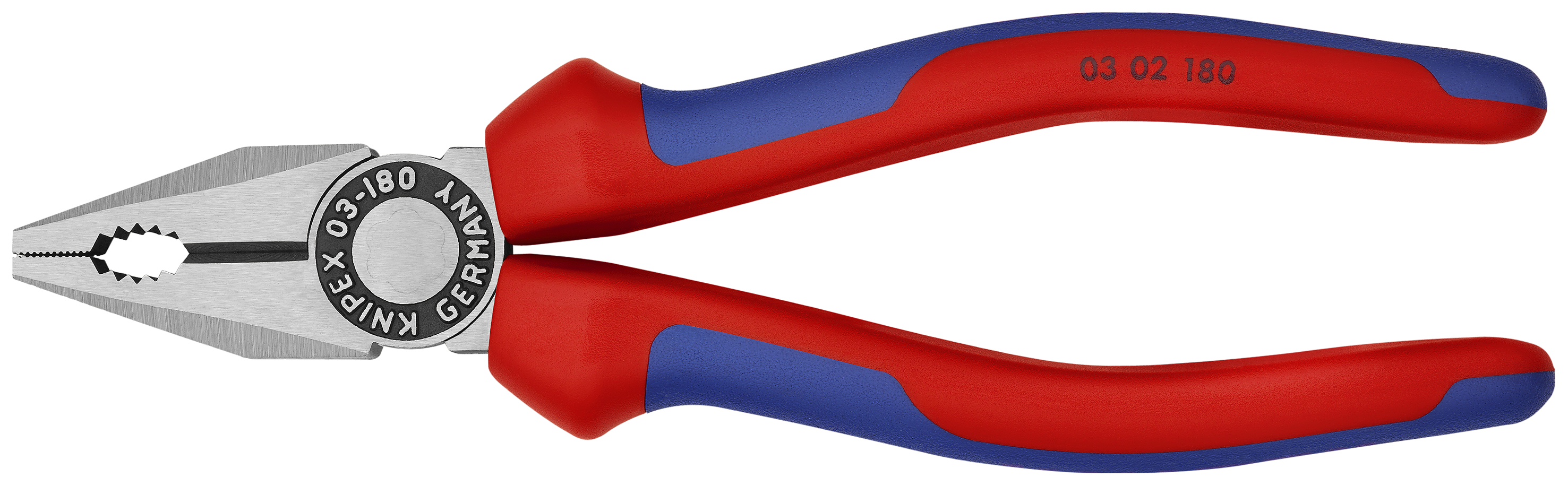 KNIPEX 03 02 180 SB Combination Pliers 180 mm black atramentized with comfort handles polished thumbnail 3