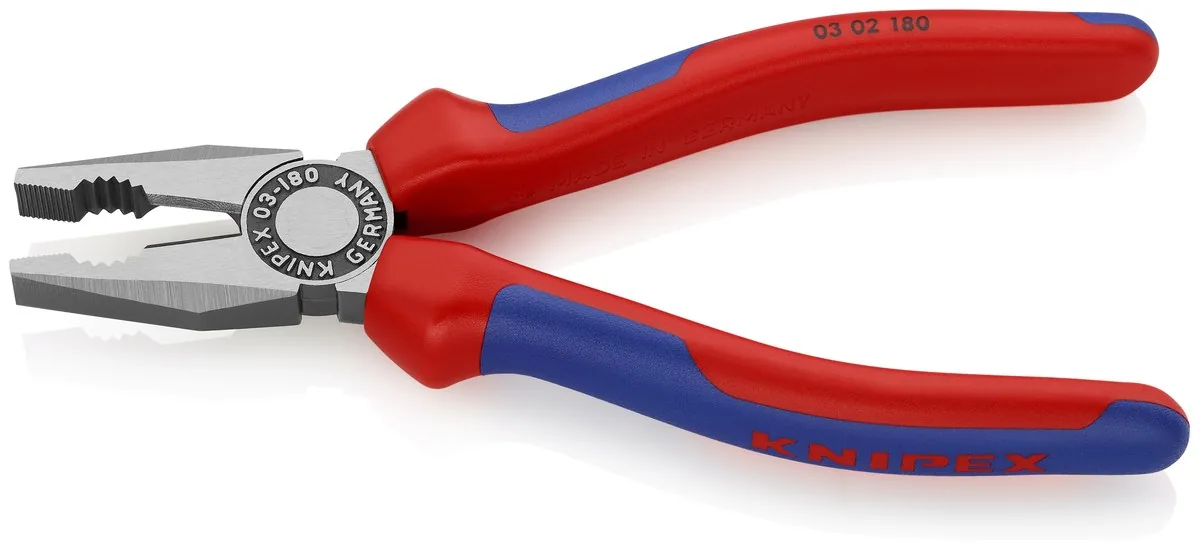 KNIPEX 03 02 180 Combination Pliers 180 mm black atramentized with comfort handles polished thumbnail 3