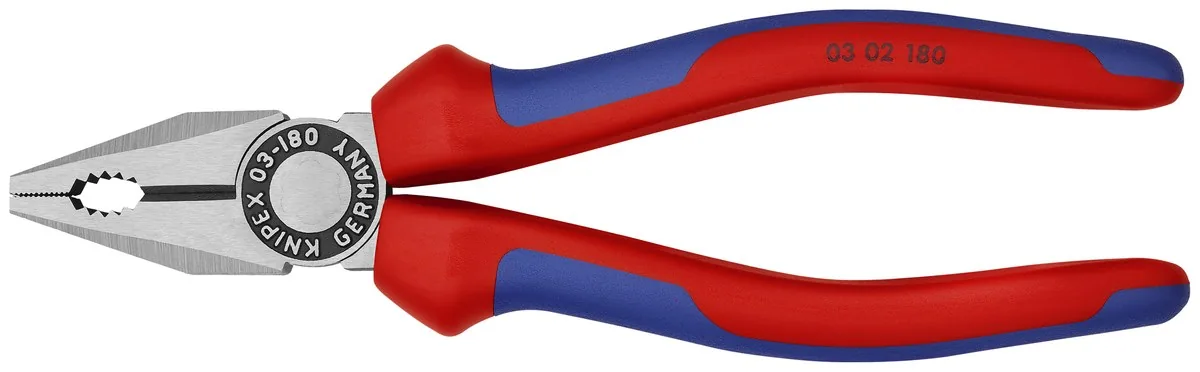 KNIPEX 03 02 180 Combination Pliers 180 mm black atramentized with comfort handles polished thumbnail 4