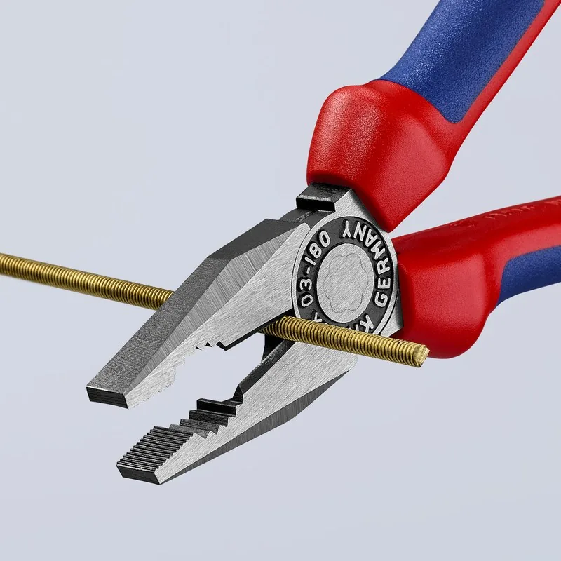 KNIPEX 03 02 180 Combination Pliers 180 mm black atramentized with comfort handles polished thumbnail 7