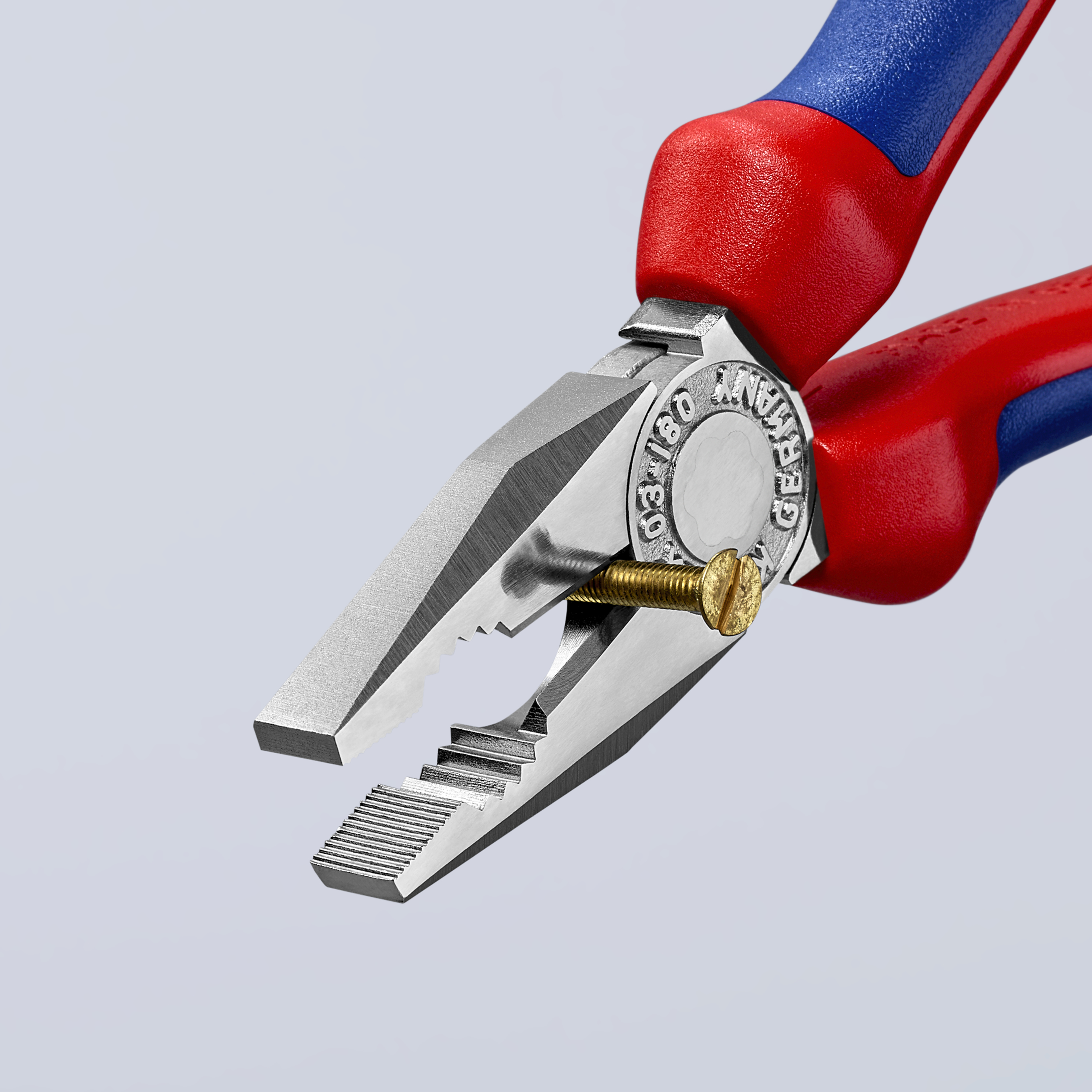 KNIPEX 03 05 180 SB Combination Pliers 180 mm chrome-plated with comfort handles chrome-plated thumbnail 5