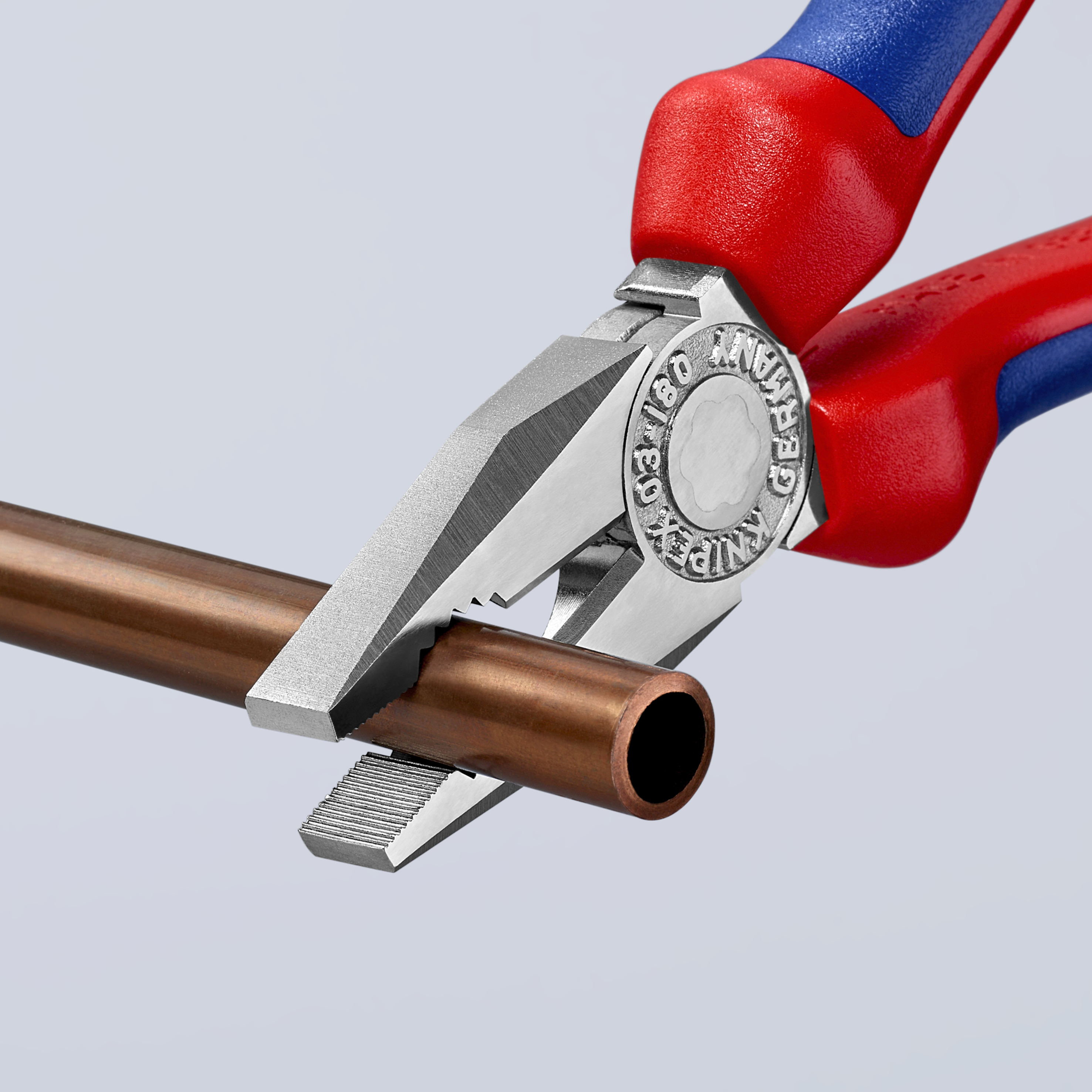 KNIPEX 03 05 180 SB Combination Pliers 180 mm chrome-plated with comfort handles chrome-plated thumbnail 6