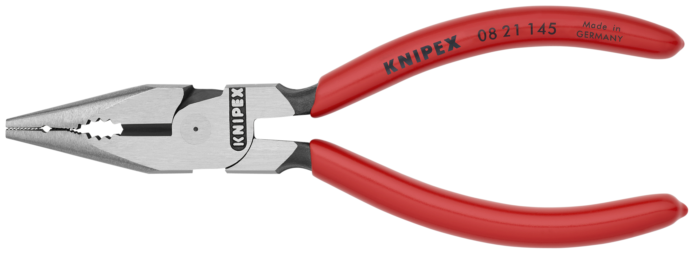 KNIPEX 08 21 145 Needle-Nose Combination Pliers 145 mm black atramentized with plastic coating polished thumbnail 4