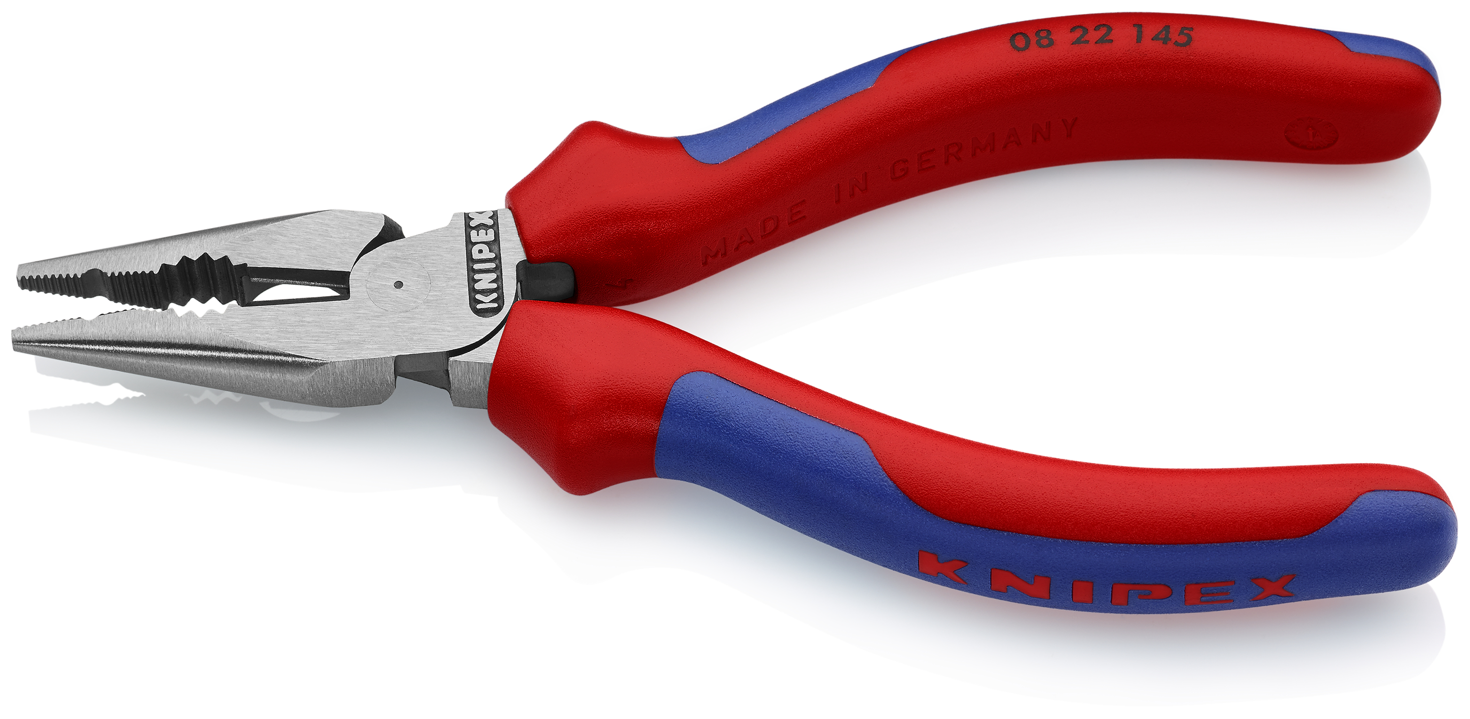 KNIPEX 08 22 145 SB Needle-Nose Combination Pliers 145 mm black atramentized with comfort handles polished thumbnail 2