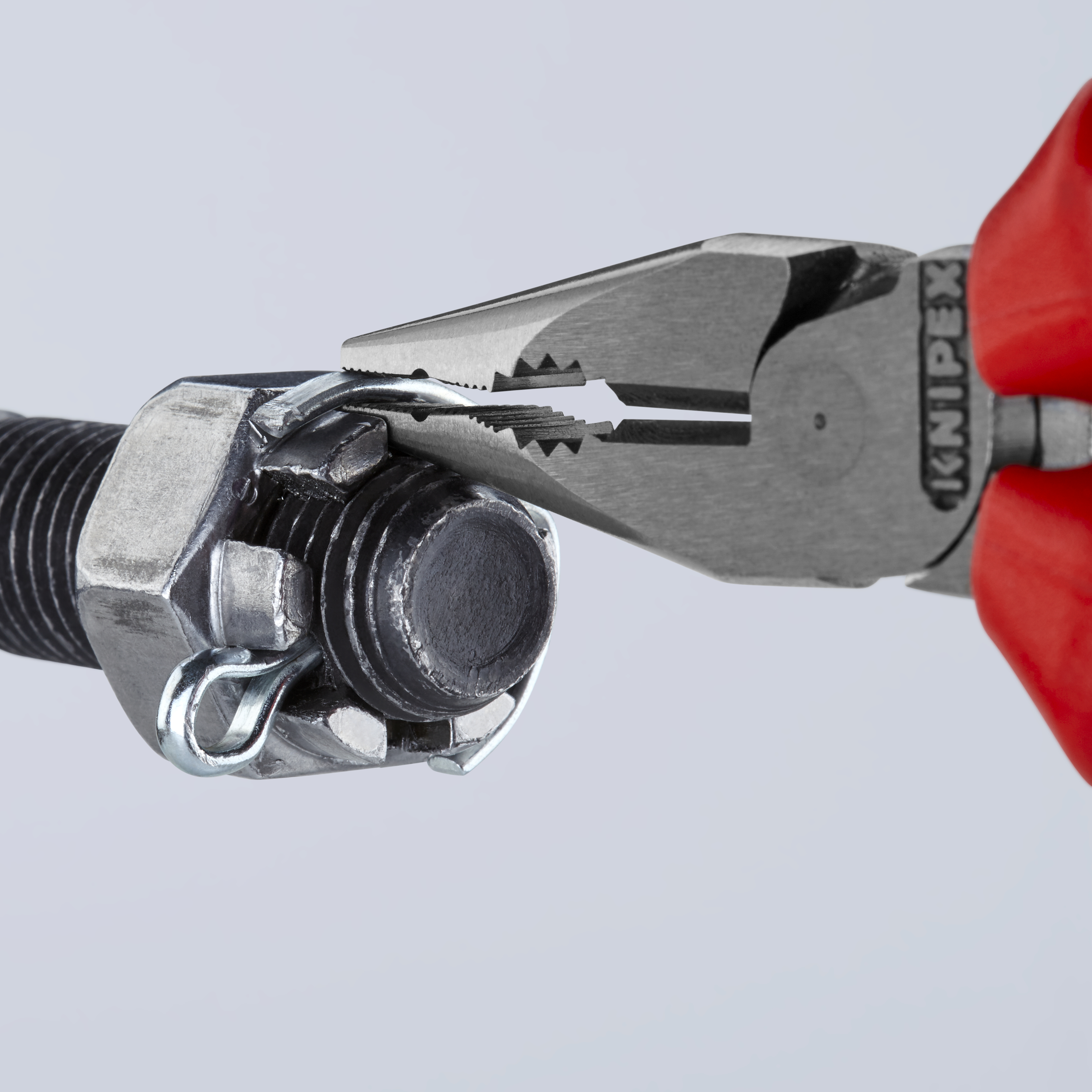 KNIPEX 08 22 145 SB Needle-Nose Combination Pliers 145 mm black atramentized with comfort handles polished thumbnail 5