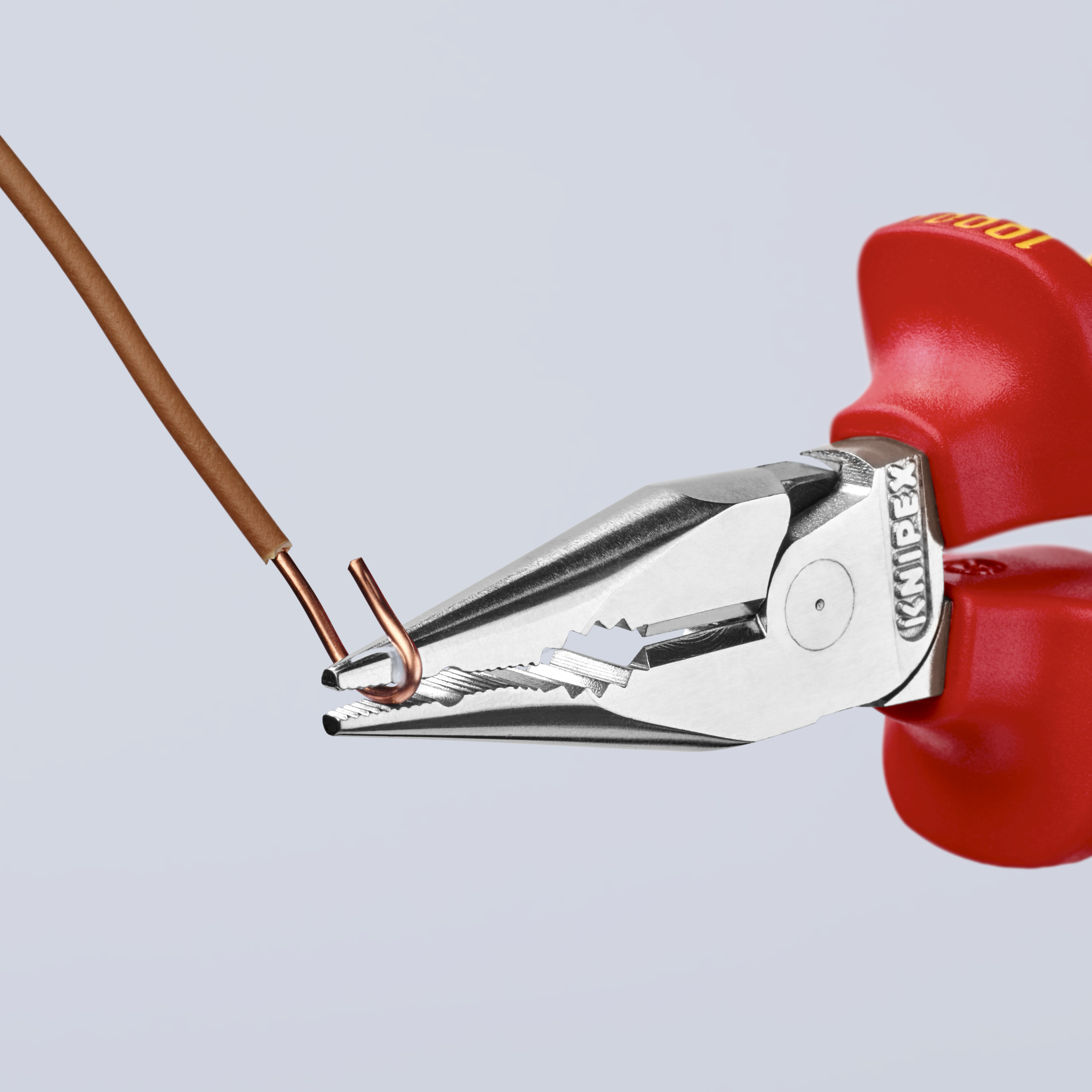 KNIPEX 08 26 145 SB Needle-Nose Combination Pliers 145 mm chrome-plated insulated with multi-component grips, VDE-tested chrome-plated thumbnail 4