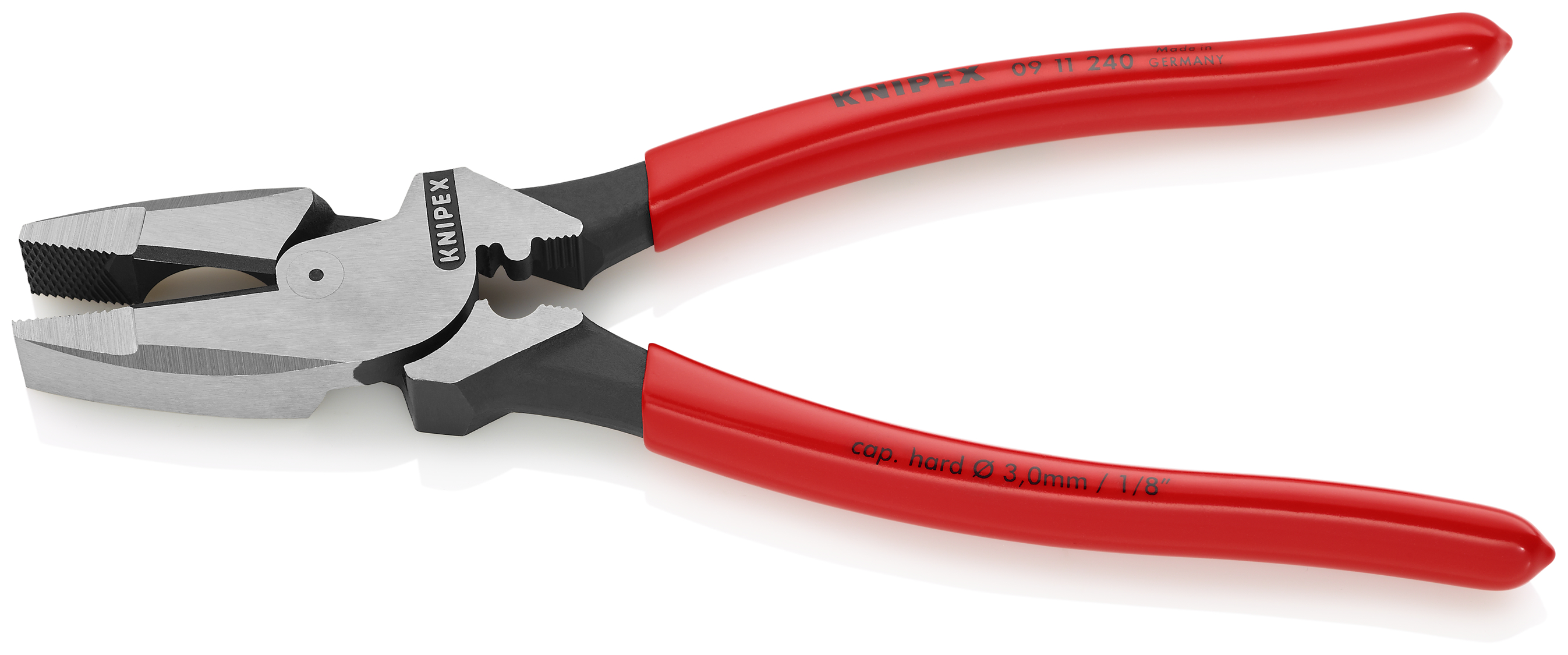 KNIPEX 09 11 240 SB Lineman's Pliers American style 240 mm black atramentized with non-slip plastic coating polished thumbnail 2