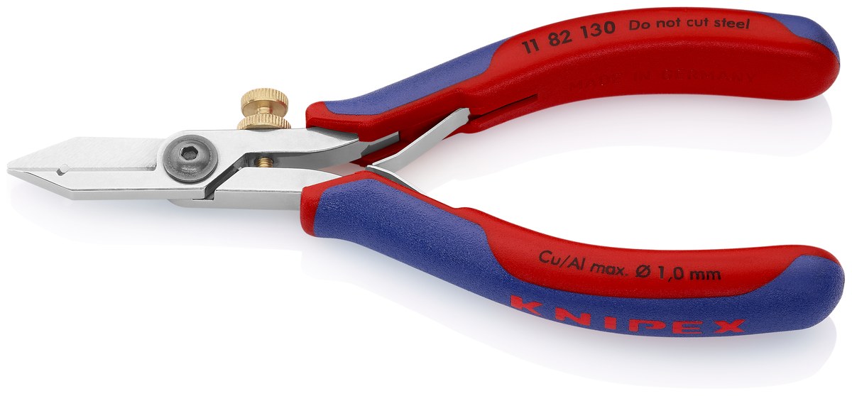Kéo tuốt dây điện tử KNIPEX 11 82 130, dài 140mm