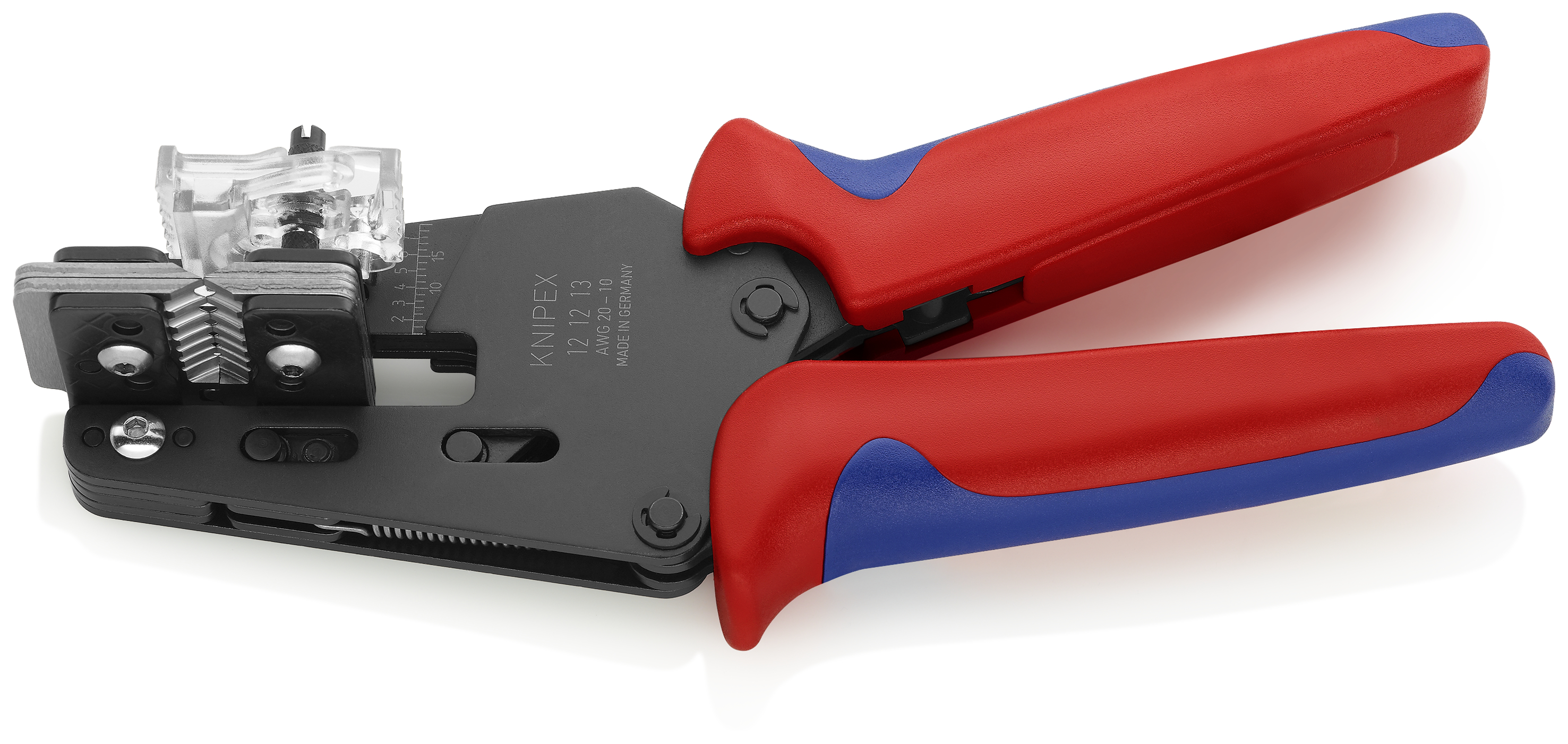 KNIPEX 12 12 13 Precision Insulation Stripper with adapted blades 195 mm burnished with multi-component handles thumbnail 2