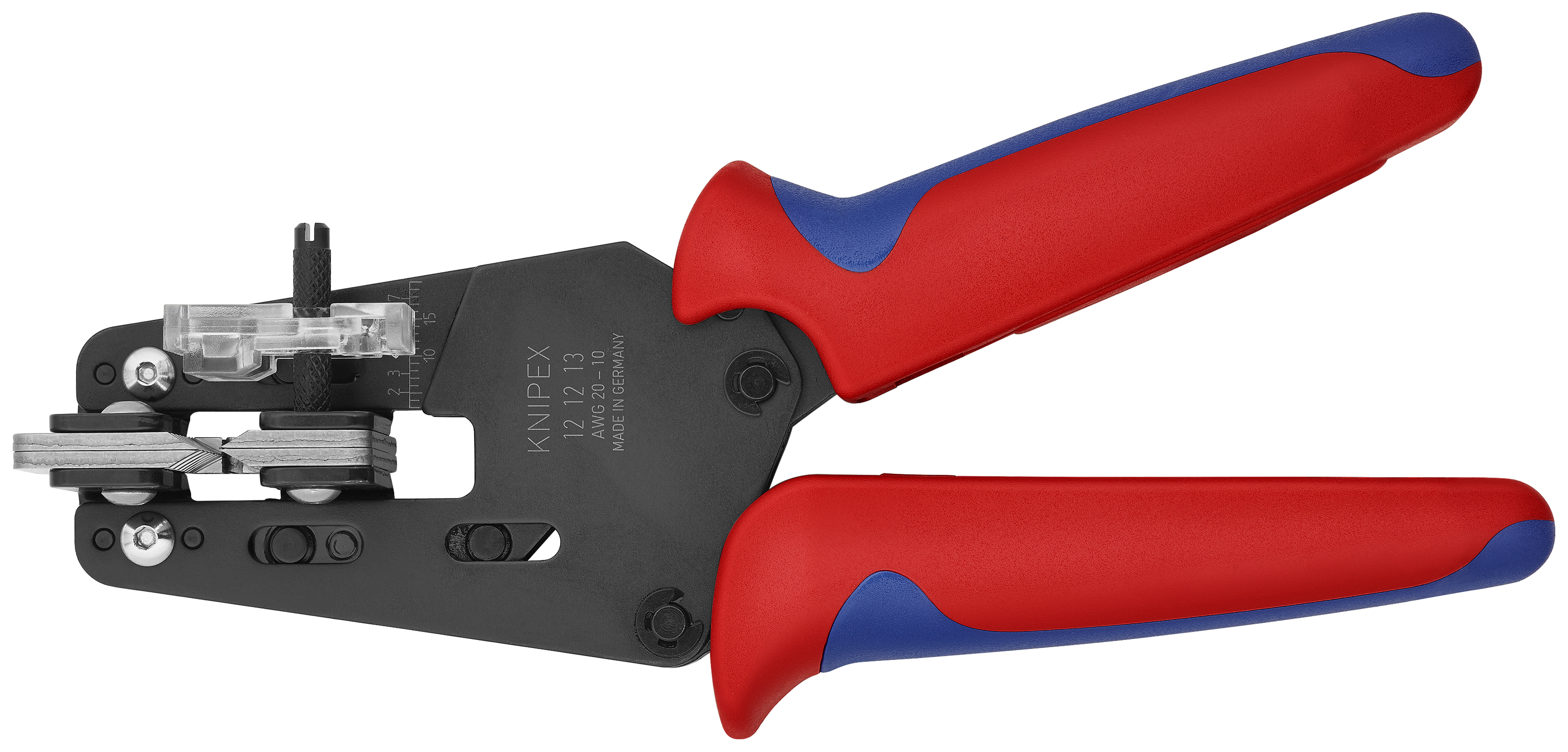 KNIPEX 12 12 13 Precision Insulation Stripper with adapted blades 195 mm burnished with multi-component handles thumbnail 3