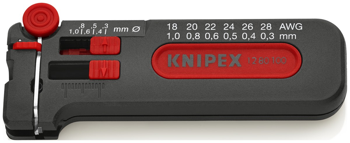 Kìm tuốt dây mini KNIPEX 12 80 100 SB, dài 100mm