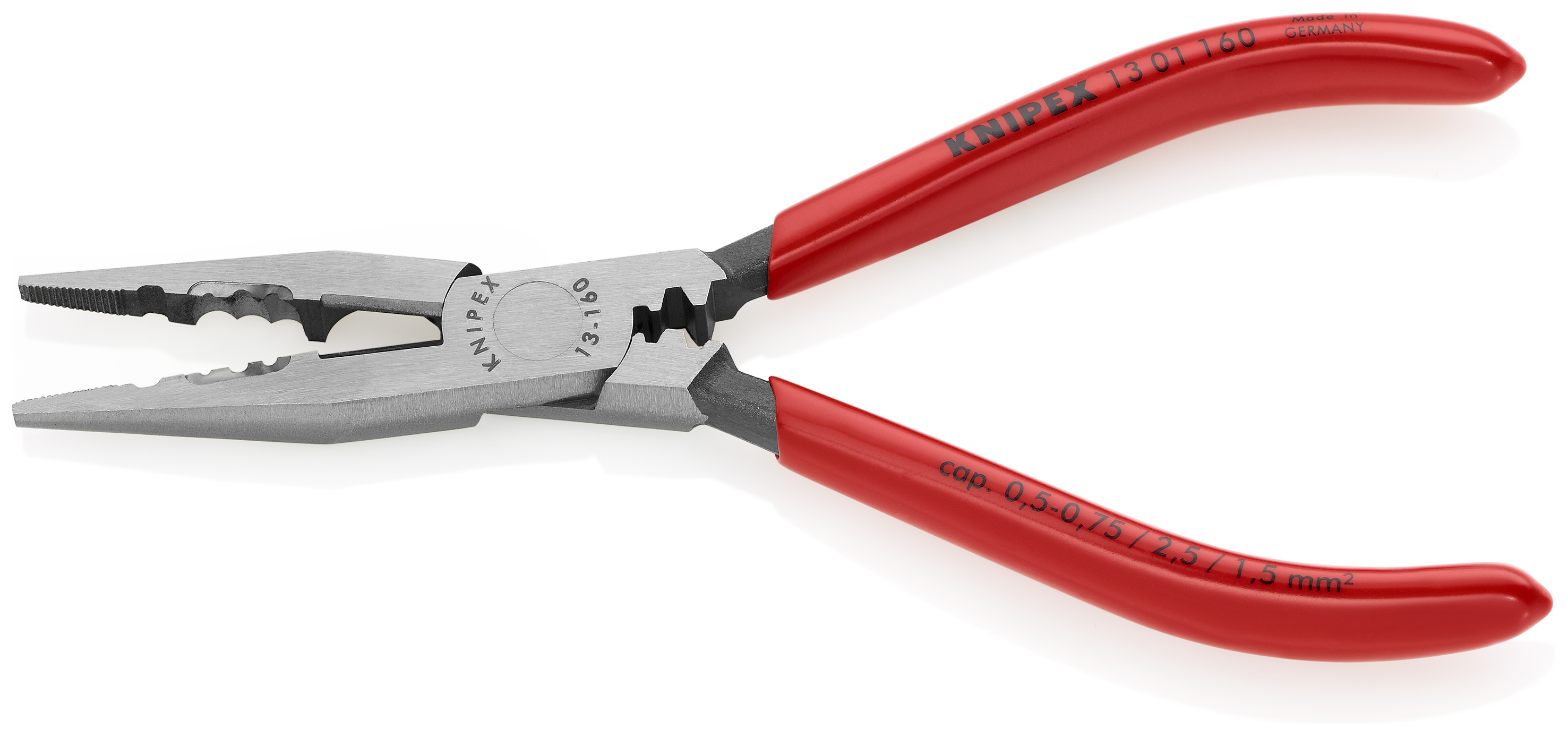 KNIPEX 13 01 160 SB Electricians' Pliers 160 mm black atramentized with plastic coating polished thumbnail 2