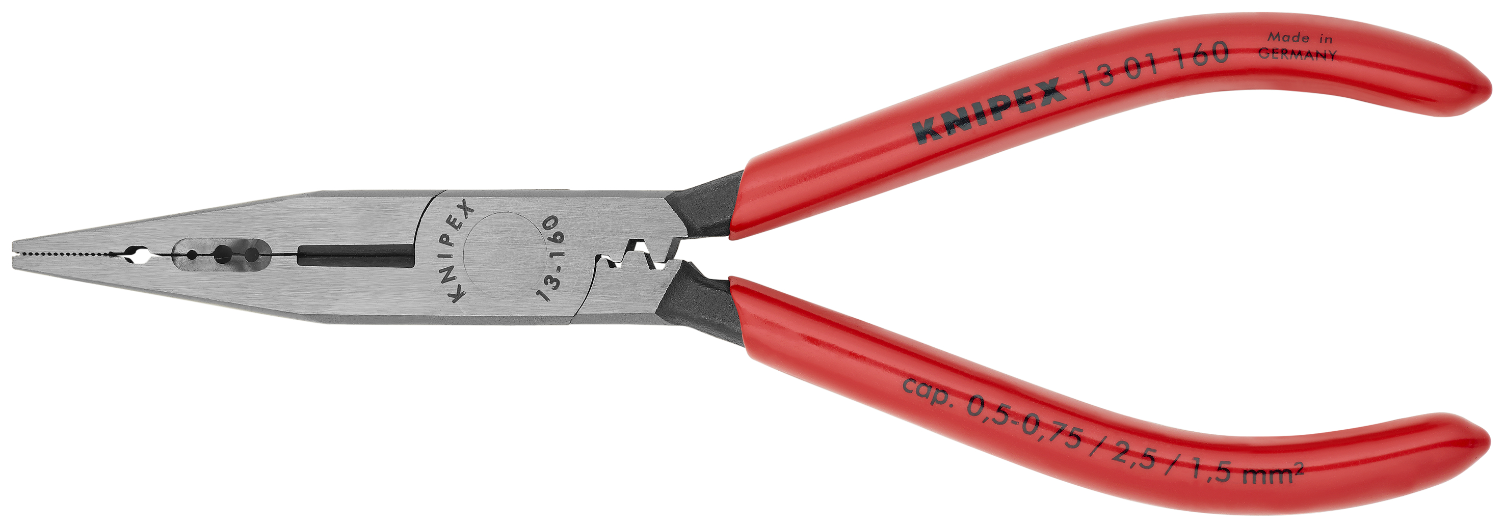 KNIPEX 13 01 160 SB Electricians' Pliers 160 mm black atramentized with plastic coating polished thumbnail 7