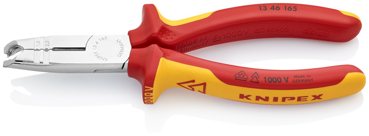 Kìm cắt tuốt dây chính xác KNIPEX 13 46 165 SB, dài 165mm