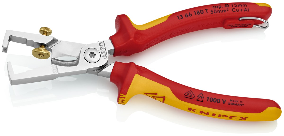 Kìm tuốt cắt cáp KNIPEX 13 66 180 T, dài 180mm thumbnail 2