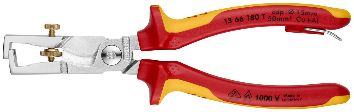 Kìm tuốt cắt cáp KNIPEX 13 66 180 T, dài 180mm thumbnail 7