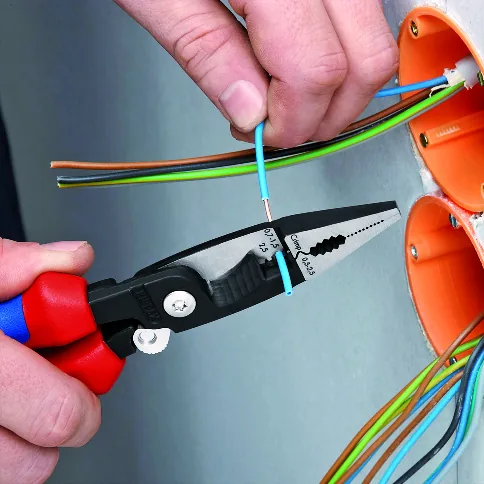 KNIPEX 13 92 200 SB Pliers for Electrical Installation 200 mm black atramentized with comfort handles polished thumbnail 6