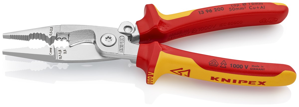 Kìm thợ điện đa năng KNIPEX 13 96 200 SB, dài 200mm thumbnail 3