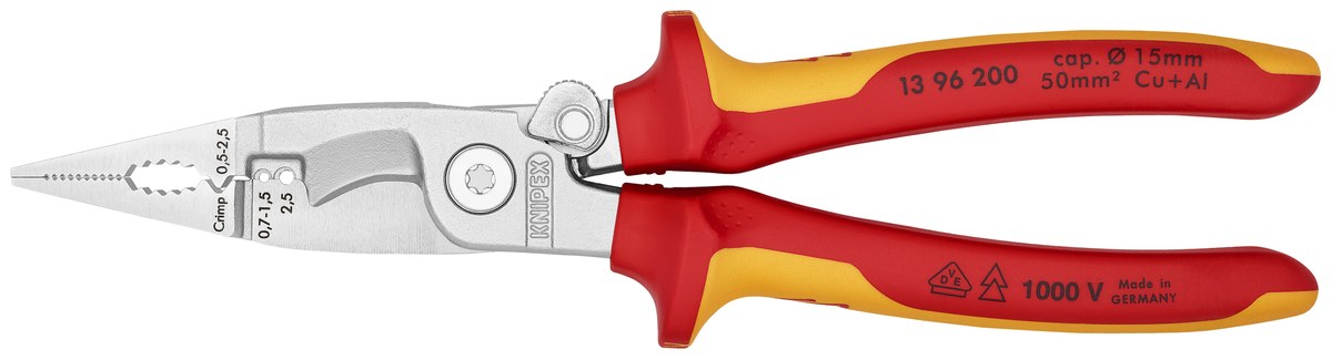 Kìm thợ điện đa năng KNIPEX 13 96 200 SB, dài 200mm thumbnail 4