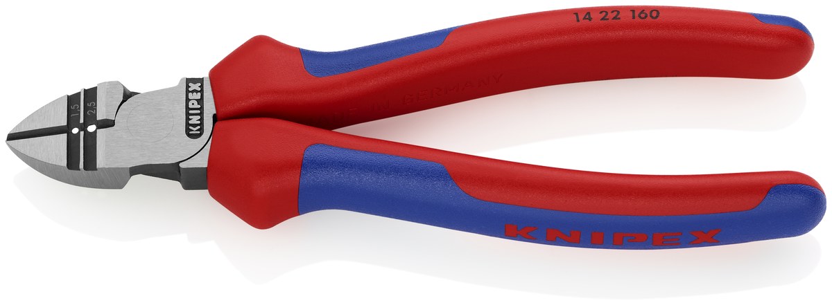 Kềm cắt cạnh - tuốt dây KNIPEX 14 22 160 SB, dài 160mm