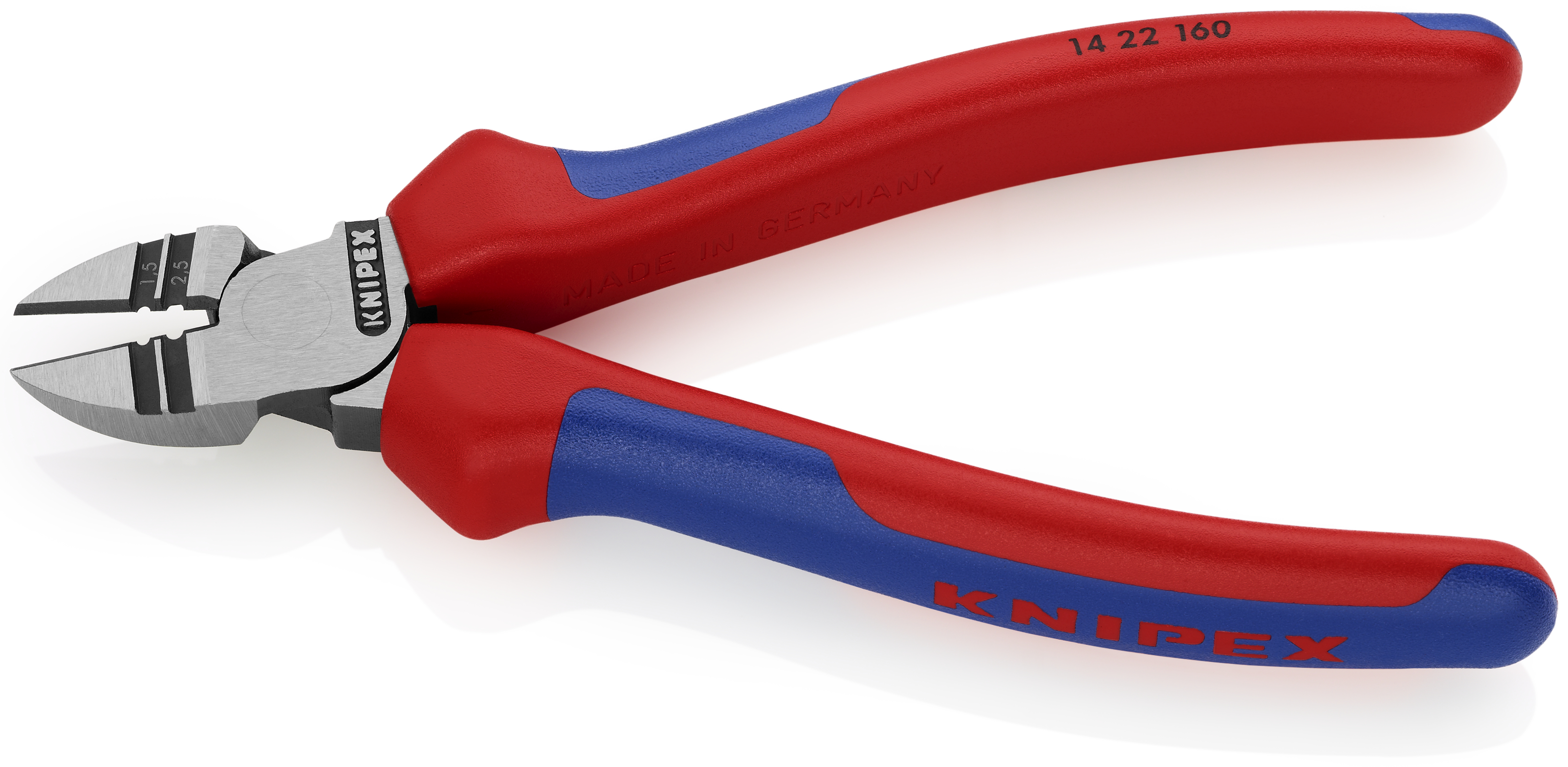 KNIPEX 14 22 160 Diagonal Insulation Stripper 160 mm black atramentized with comfort handles polished thumbnail 2