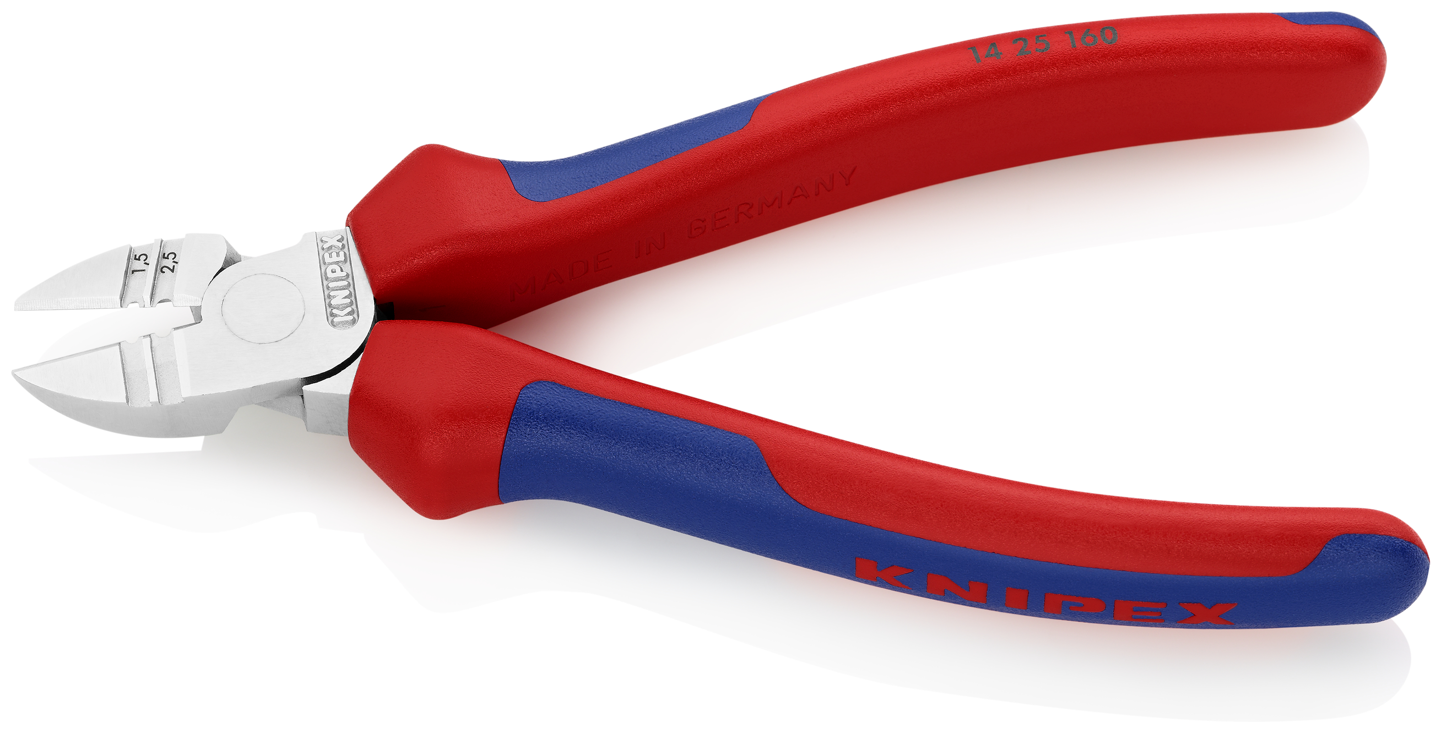 KNIPEX 14 25 160 Diagonal Insulation Stripper 160 mm chrome-plated with comfort handles chrome-plated thumbnail 2
