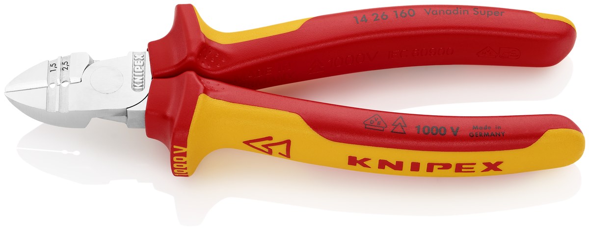 Kềm cắt cạnh - tuốt dây KNIPEX 14 26 160, dài 160mm