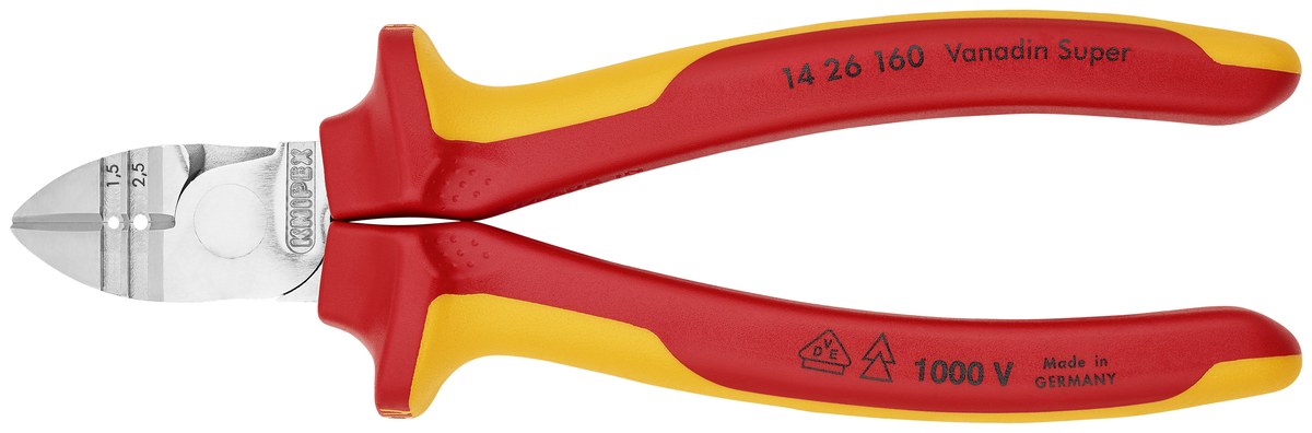 Kềm cắt cạnh - tuốt dây KNIPEX 14 26 160, dài 160mm thumbnail 5