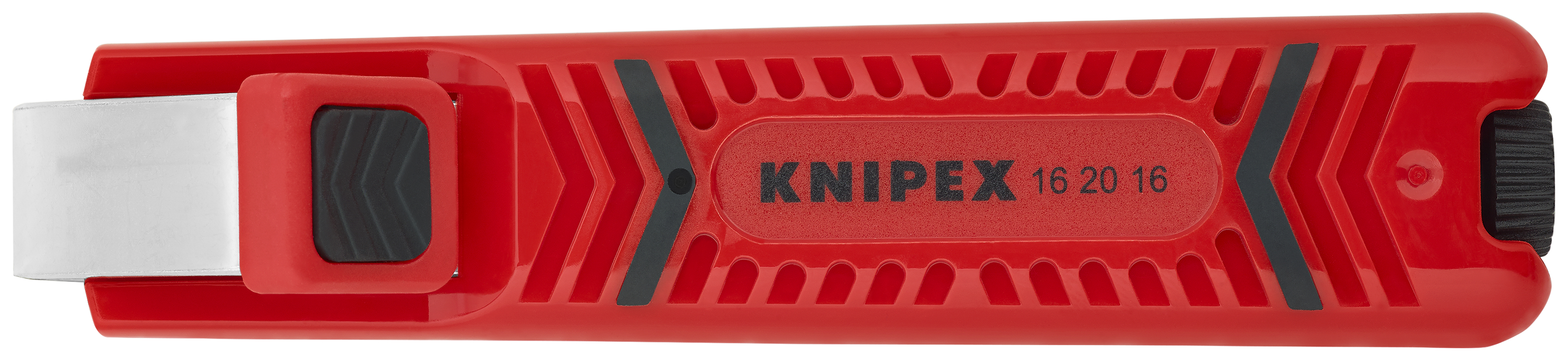 KNIPEX 16 20 16 SB Stripping Tool with scalpel blade 130 mm shock-resistant plastic body thumbnail 4