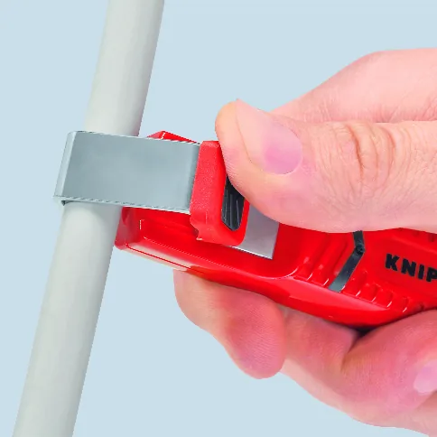KNIPEX 16 20 16 SB Stripping Tool with scalpel blade 130 mm shock-resistant plastic body thumbnail 3