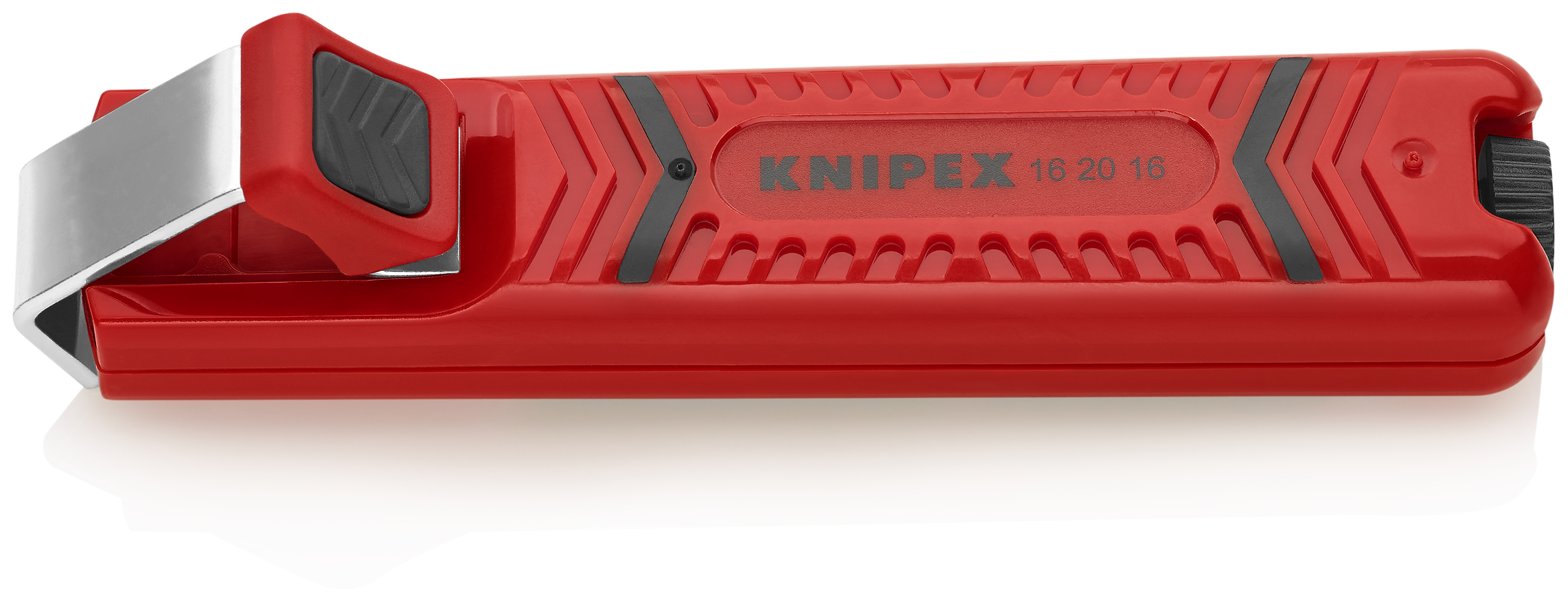 KNIPEX 16 20 28 SB Stripping Tool with scalpel blade 130 mm shock-resistant plastic body thumbnail 3