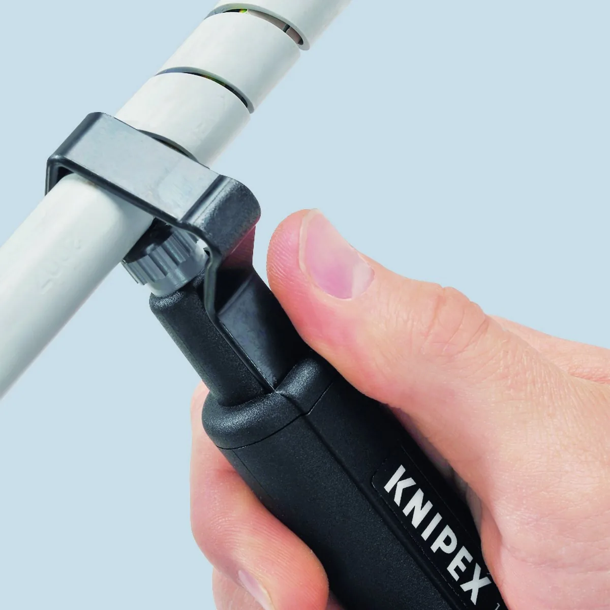 KNIPEX 16 30 145 SB Stripping Tool for spiral cutting 150 mm shock-resistant plastic body thumbnail 3