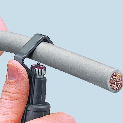 KNIPEX 16 30 145 SB Stripping Tool for spiral cutting 150 mm shock-resistant plastic body thumbnail 4