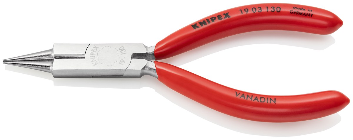 Kìm mỏ nhọn đầu tròn KNIPEX 19 03 130, dài 130mm