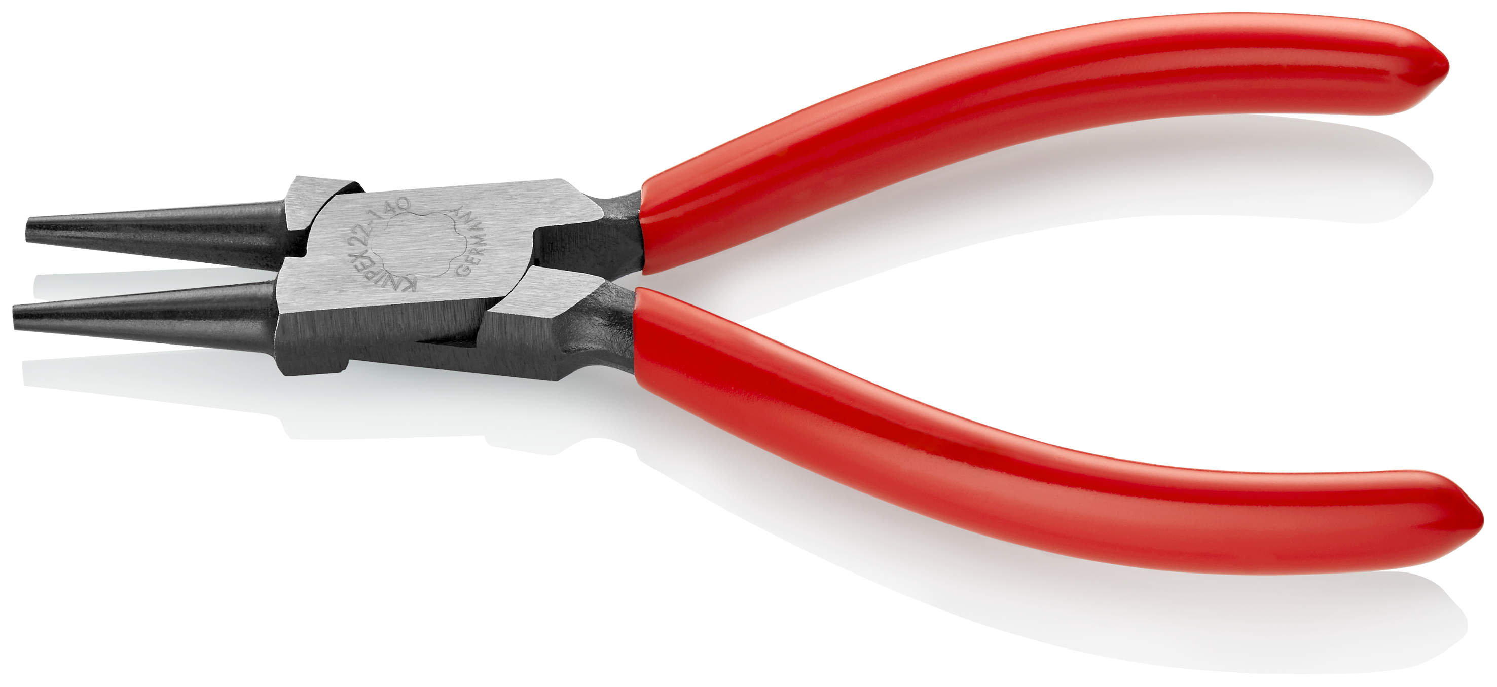 KNIPEX 22 01 140 SB Round Nose Pliers 140 mm black atramentized with plastic coating polished thumbnail 2