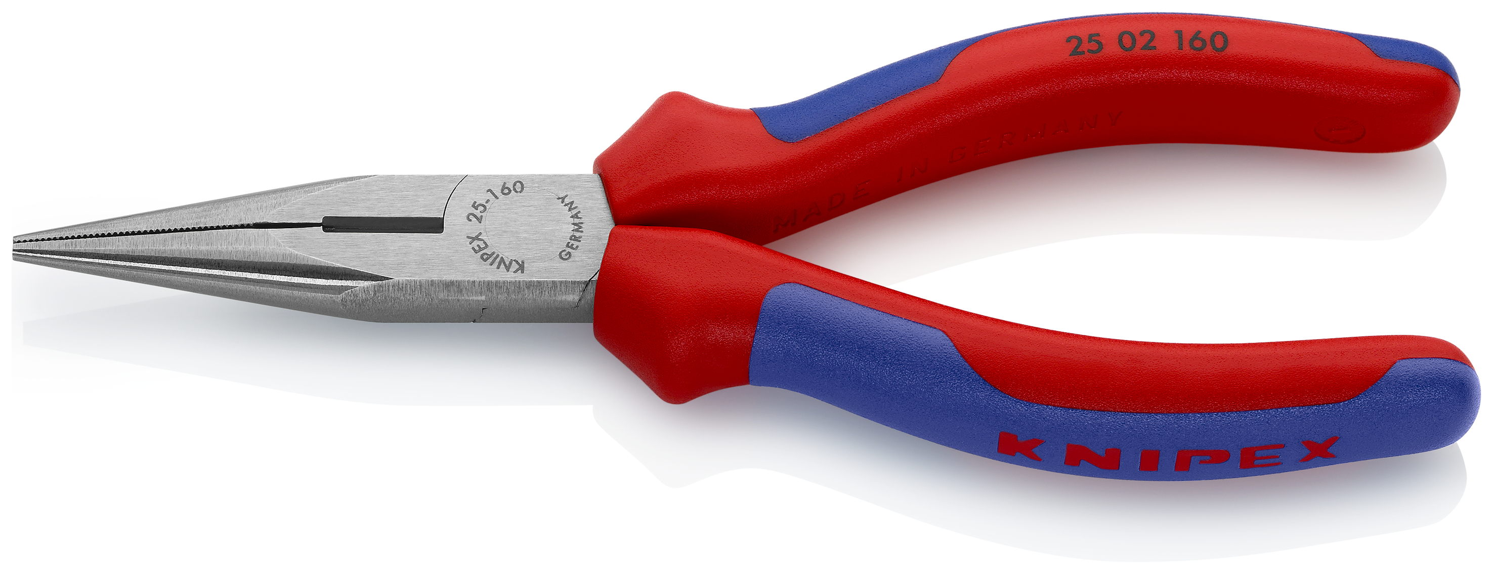 KNIPEX 25 02 160 SB Snipe Nose Side Cutting Pliers (Radio Pliers) 160 mm black atramentized with comfort handles polished