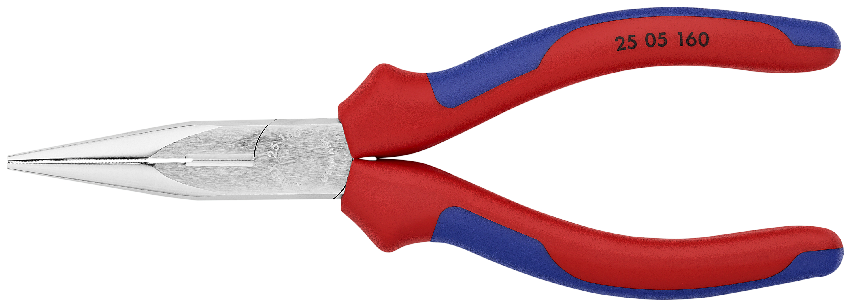 KNIPEX 25 05 160 SB Snipe Nose Side Cutting Pliers (Radio Pliers) 160 mm chrome-plated with comfort handles chrome-plated thumbnail 3