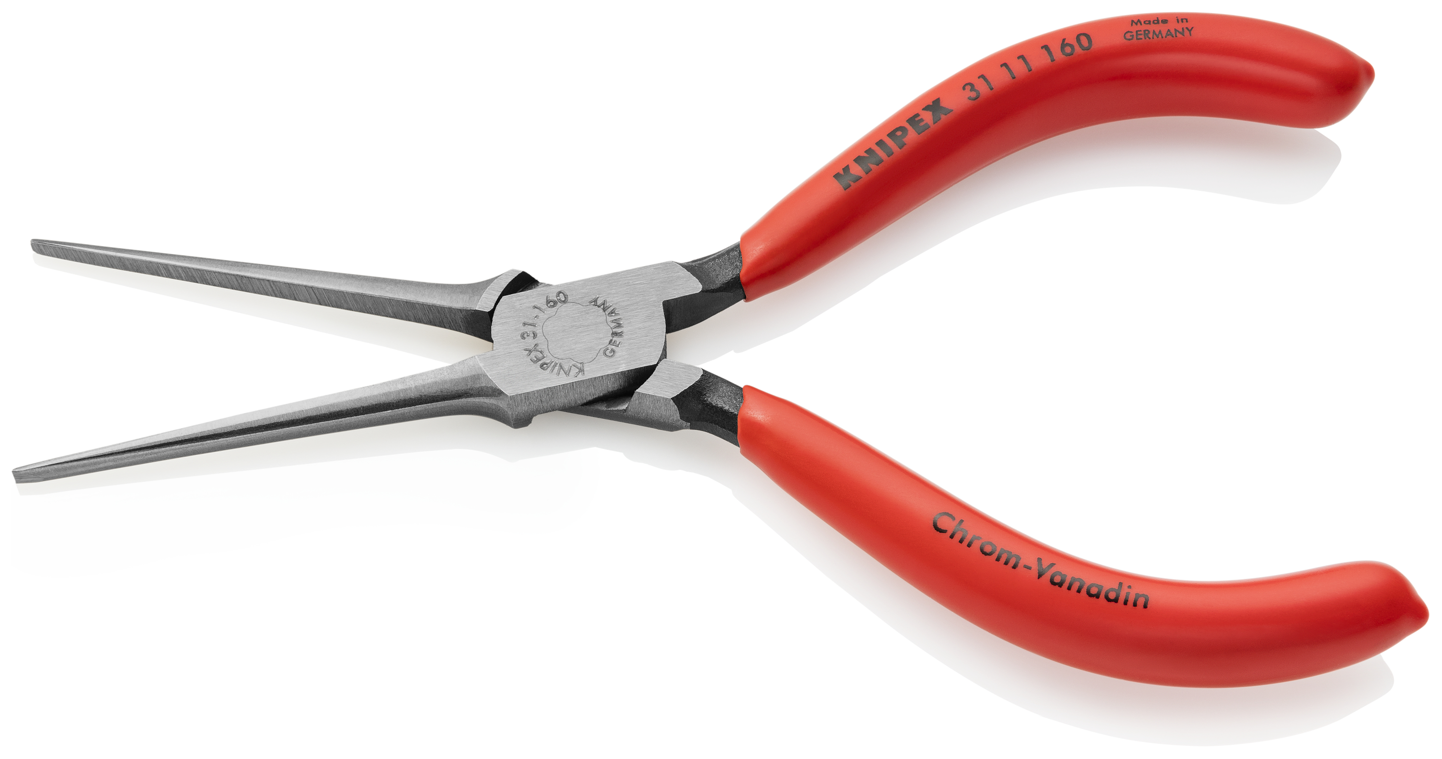 KNIPEX 31 11 160 SB Flat Nose Pliers (Needle-Nose Pliers) 160 mm black atramentized with plastic coating polished thumbnail 2