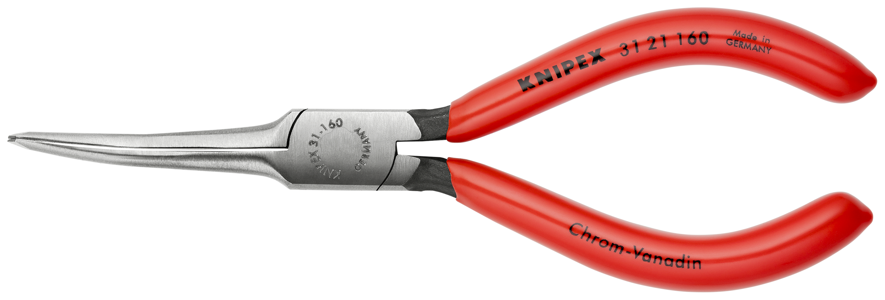 KNIPEX 31 21 160 SB Flat Nose Pliers (Needle-Nose Pliers) 160 mm black atramentized with plastic coating polished thumbnail 3