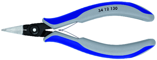 KNIPEX 34 12 130 Precision Electronics Gripping Pliers 130 mm burnished with multi-component handles polished thumbnail 3