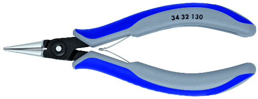 KNIPEX 34 32 130 Precision Electronics Gripping Pliers 130 mm burnished with multi-component handles polished thumbnail 3