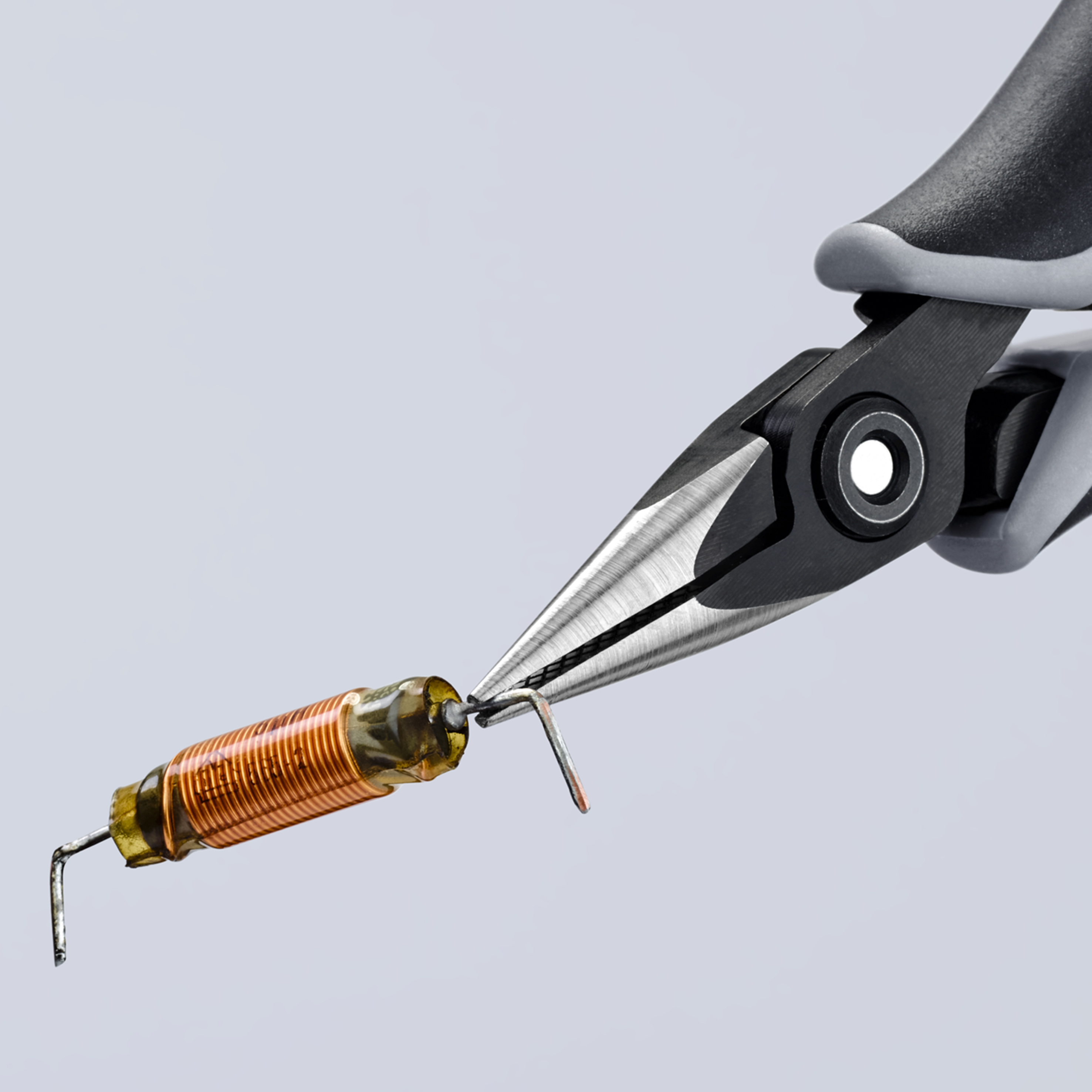 KNIPEX 34 52 130 ESD Precision Electronics Gripping Pliers ESD 130 mm burnished with multi-component handles polished thumbnail 4