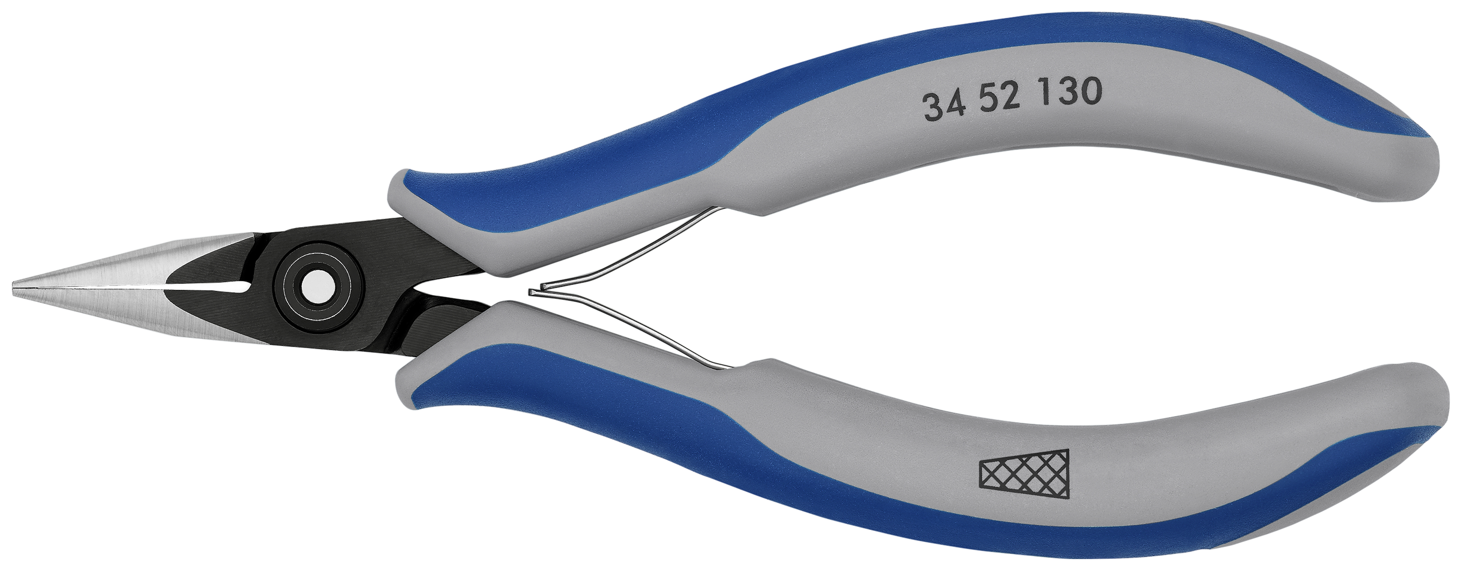 KNIPEX 34 52 130 Precision Electronics Gripping Pliers 130 mm burnished with multi-component handles polished thumbnail 7