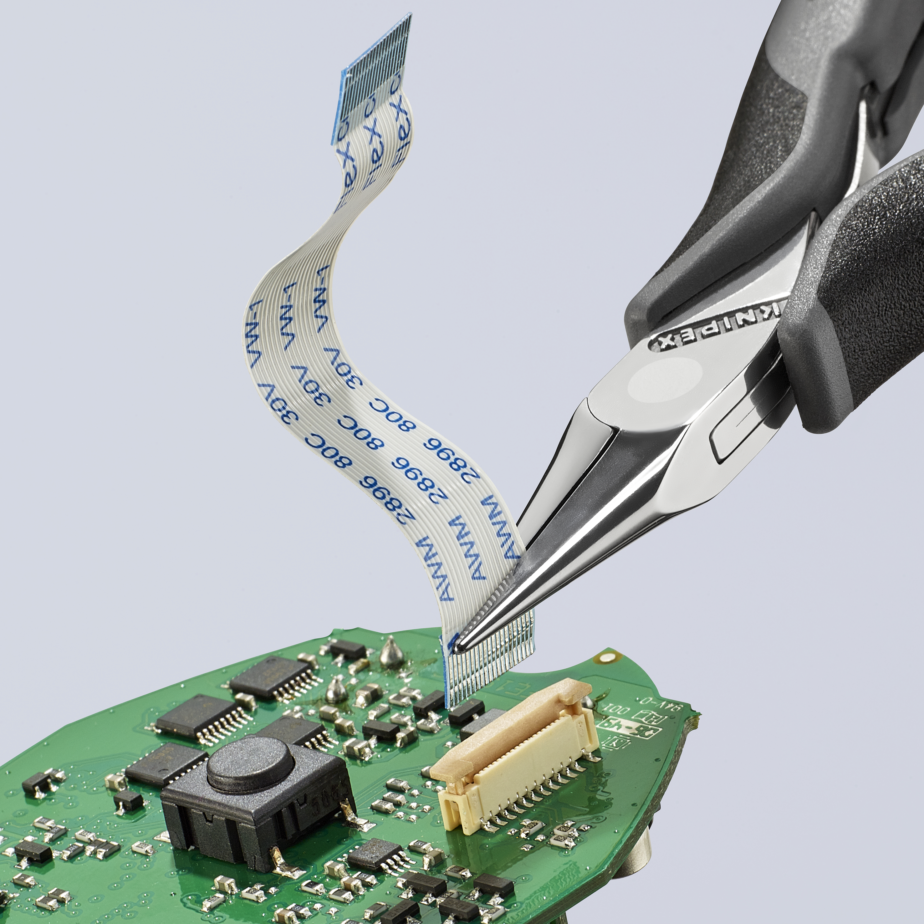 KNIPEX 35 22 115 ESDSB Electronics Pliers ESD with box joint 115 mm with multi-component handles mirror polished thumbnail 5